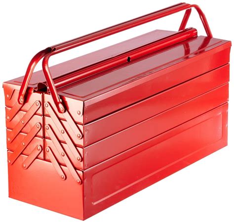 red heavy duty steel tool box with tray not drawers|Amazon.com: Red Metal Toolbox.